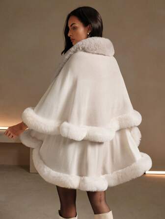 SHEIN Anewsta ファージャケット Anewsta outerwear | Fashion Anewsta outerwear | SHEIN USA