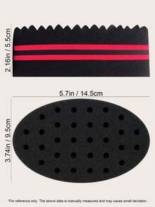 2 Pcs Small And Big Hole Hair Sponge, Wave Shaped Hair Brush, Hair Brush Sponge For Twist Dreads Locking Afro Curl Brush Barber,Curly Hair Sponge Wave Hairstyle Care Tool Hair Care Brush For Curls, Free Style Wave Hair Sponge Brush,Hair Care Tool,Men&Women - Multicolor - View 3