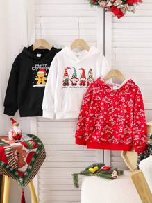 Bộ 3 áo nỉ cho bé gái in hình ông già Noel và khẩu hiệu "Chúc mừng Giáng sinh" với họa tiết bánh gừng và túi, phối màu đỏ trắng cổ điển, rất thích hợp cho dịp Giáng sinh. - màu đen - Xem 1