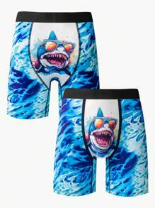 Calzoncillos tipo bóxer con estampado para hombres