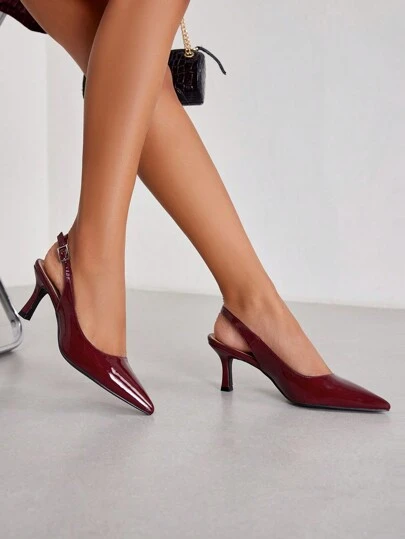 CUCCOO BIZCHIC Classic Fashion High Heel Pumps, Graduation Heel, Prom Heels For Summer Elegant Basics Business Casual Business Chic BURGUNDY Heels Pumps Spring Shoes Spring Break Easter For Christmas