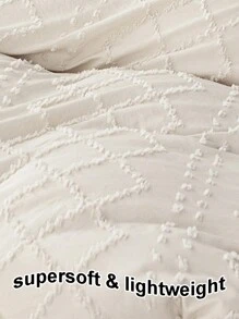 簇絨被套套裝不附帶內芯 - 米色 - 查看 4