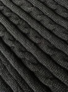 Celure Plus rozmiar Jednolita kolorowa sukienka sweterkowa z dekoltem w kształcie litery V i długim rękawem