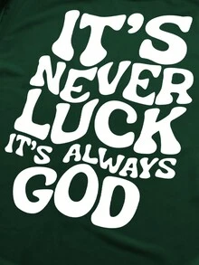 Manfinity Homme Bộ 2 áo thun cổ tròn in họa tiết thường ngày và quần short cho nam - màu xanh lá - Xem 3