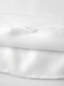 Aesthetic Post 男士休闲圆领长袖字母印花运动衫，适合日常穿着 - 白色 - 查看 7