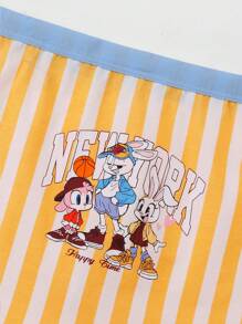 4pcs/Pack Tween Boys Cartoon Animal Print Breathable Comfortable Boxer Briefs - Multicolor - View 5