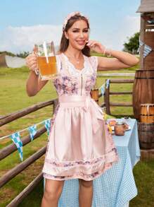 Chiquease 第24届啤酒节提花拼布印花女装 - 粉色 - 查看 1