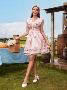 Chiquease 第24届啤酒节提花拼布印花女装 - 粉色 - 查看 5