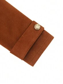 Women's Thickened Double-Sided Coat, Autumn/Winter - Brown - View 4