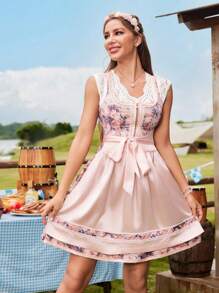 Chiquease 第24届啤酒节提花拼布印花女装 - 粉色 - 查看 2