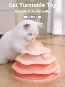 1 件猫/狗爱好者礼物和狗/猫妈妈爱宠物猫爱好者和猫妈妈爱转盘玩具用于自娱自乐和放松圣诞节节日礼物 - 粉色 - 查看 2