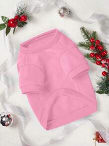 PETSIN 圣诞粉红雪人HOHO印花圆领卫衣 - 彩色 - 查看 7