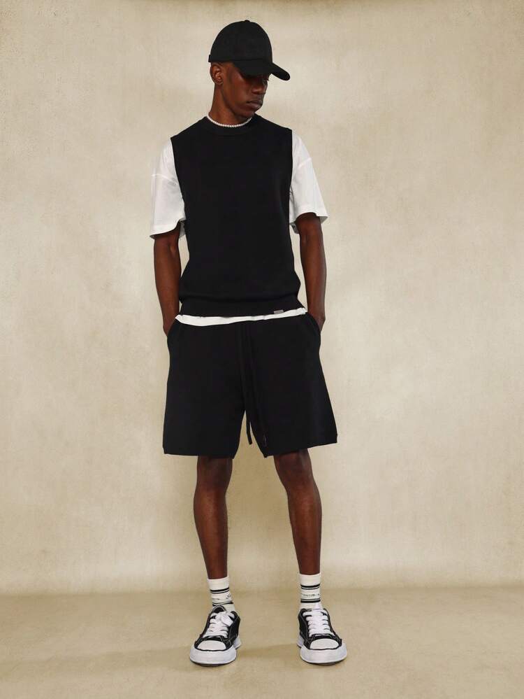 Men Sweater Co-Ords Knit Vest Set