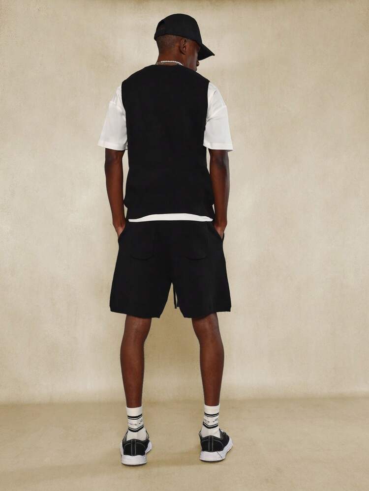 Men Sweater Co-Ords Knit Vest Set