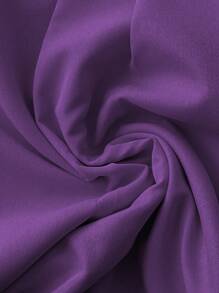 DreamSkyne Pantalones de trabajo sencillos de unicolor con botones delanteros para uso casual, talla grande - Morado - Ver 4