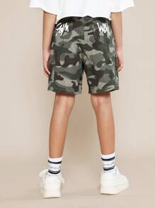 SUMWON Tween Girls Carpenter Camo Short With Graphic Print - Multicolor - View 4