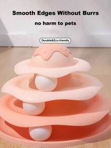 1 件猫/狗爱好者礼物和狗/猫妈妈爱宠物猫爱好者和猫妈妈爱转盘玩具用于自娱自乐和放松圣诞节节日礼物 - 粉色 - 查看 4