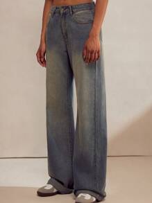 Forever 21 女士褪色蓝色洗水牛仔裤