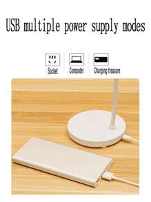 1 Stück Dreifarbige einstellbare Schreibtischlampe, USB-betriebene Tischlampe, tragbare LED-Nachtbeleuchtung zum Studieren, Lesen, für Schlafzimmer und Wohnheim