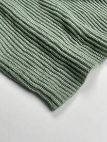 Áo len nữ cơ bản dáng rộng cổ chữ V cài nút, chất liệu dệt kim gân nhẹ, màu xám nhạt, kiểu dáng thường ngày. - Màu xanh Bạc hà - Xem 10