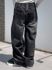 DAZY Tween Girls Washed Denim Baggy Jeans