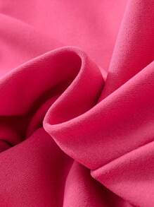 SHEIN Young Girls' Loose Fit Fuchsia Letter Print Casual Style Sweatpants