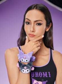 HELLO KITTY AND FRIENDS | SHEIN 2pcs/Set 3D  Hair Scrunchies, Suitable For Daily Wear, Hair Ties, Ponytail Holders, Hair Elastics - Purple - View 5