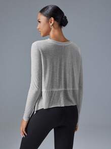 VARSITIE 夏季和秋季户外休闲基本款女式运动 T 恤和背心 - 淺灰色 - 查看 2