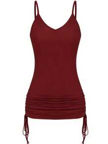 INAWLY 女士夏季时尚花卉印花拼色不对称领口二合一上衣 - 彩色 - 查看 3