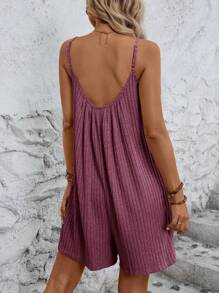 SHEIN LUNE Khaki Casual Romper For Women, Suitable For Sports, Concerts Or Daily Wear, Summer