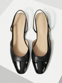 MOTF PREMIUM WOMEN'S COMFORT CONTRAST PANEL FLAT SHOES, FOR NEW YEAR HOLIDAY, SPRING SHOES SPRING BREAK EASTER FOR CHRISTMAS