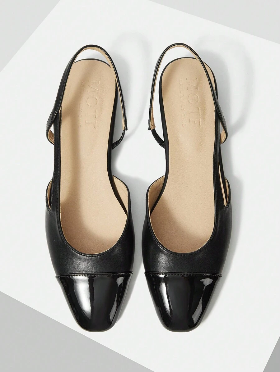 MOTF PREMIUM WOMEN'S COMFORT CONTRAST PANEL FLAT SHOES, FOR NEW YEAR HOLIDAY, SPRING SHOES SPRING BREAK EASTER FOR CHRISTMAS