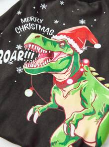 PETSIN Fashionable Christmas Dinosaur Print Pet T-Shirt - Multicolor - View 5