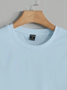 GENTILAND 男士纯色简约休闲针织短袖T恤 - 彩色 - 查看 4