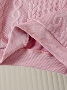 SHEIN 3 peças de Blusas de Moletom Entrançadas para Meninas Bebê, Adequadas para Uso Casual Interno e Externo, Outono/Inverno