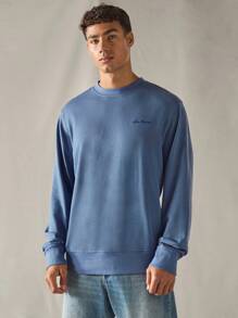 Manfinity VCAY Men's Knitted Casual Loose Fit Long Sleeve Solid Color Sweatshirt