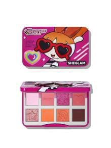 The Powerpuff Girls X SHEGLAM Professor'S Girls Palette-The Leader Shimmer Matte 眼影盤紅色均勻著色光滑可混合眼影 品牌 美容 化妝 化妝品 適合女性與女孩 完美搭配冬季 Y2K 時尚 流行 生日禮物 假期 派對準備就緒 最佳顏色