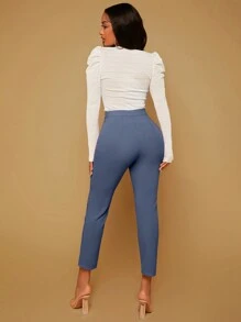 SHEIN SXY Pantalon moulant unicolore