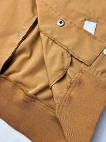 SHEIN 2pcs/Set Tween Girl Casual Sports Jacket And Pants Set - Camel - View 7