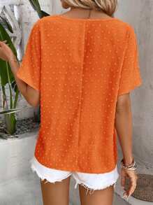 SHEIN LUNE Camisa Casual Feminina de Manga Morcego de Cor Sólida