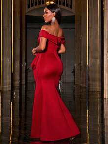 Faeriesty 露肩分裆修身美魔女禮服晚禮服