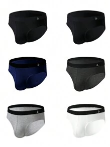 6pcs Men's Breathable Large Size Triangle Briefs, Underwear Shorts, All Season - Multicolor - View 4