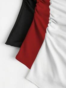 Sweetra 女式 Y2K 风格纯色褶皱不对称下摆无袖短款上衣，适合新年服装