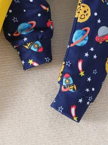 男宝宝 6 件套舒适太空印花休闲睡衣套装
