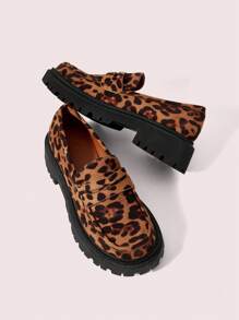 CUCCOO DOLLMOD 女士坡跟厚底豹纹舒适鞋圣诞节秋季新年假期 - 彩色 - 查看 6