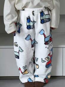 DAZY Young Girls Full Print Long Pants, Fall Clothes - White - View 1