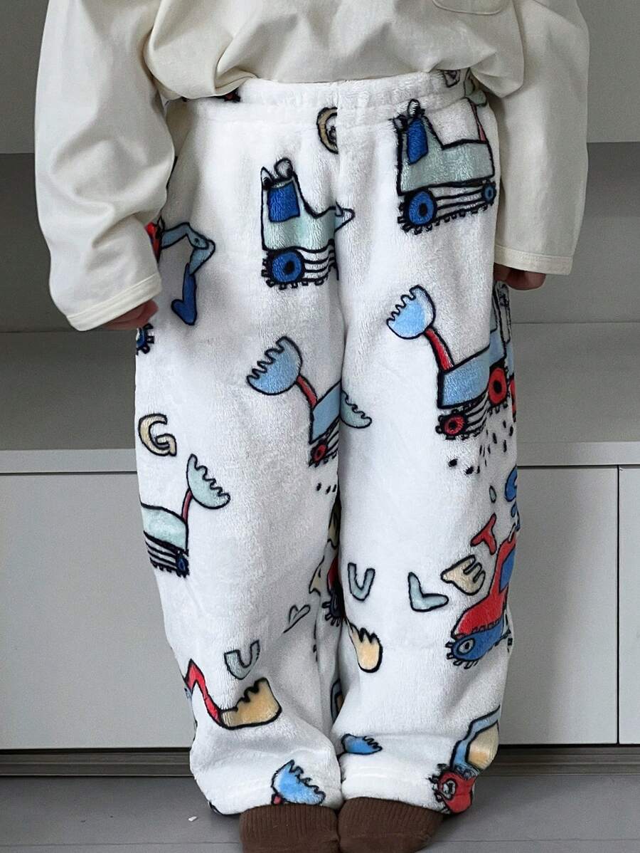 DAZY Young Girls Full Print Long Pants, Fall Clothes - White - View 1