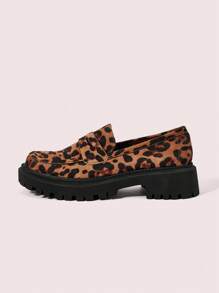 CUCCOO DOLLMOD 女士坡跟厚底豹纹舒适鞋圣诞节秋季新年假期 - 彩色 - 查看 2