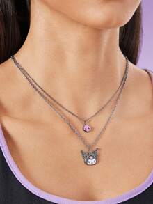 HELLO KITTY AND FRIENDS | SHEIN 秋季人物吊坠多层动漫项链 - 彩色 - 查看 2