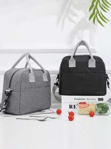 Men's And Women's Insulation Lunch Bag,Student Hand-Held Lunch Box Bag,Solid Color Simple Crossbody Lunch Bag Cooler Bag,Suitable For Taking Lunch To Work, Outdoor Camping And Picnic,For Students To Take Lunch To SchoolInsulatedWomanFor Women LadiesSchool Supplies Stuff Accessories Bag For School School Accessories School Stuff - Multicolor - View 7